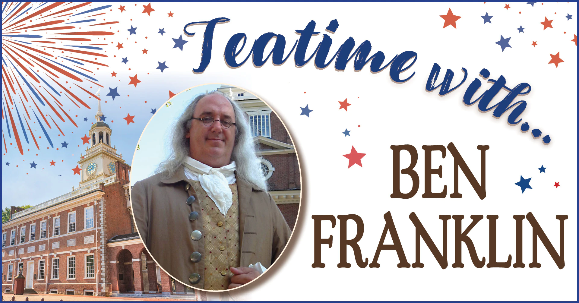 Benjamin Franklin reenactor at Independence Hall